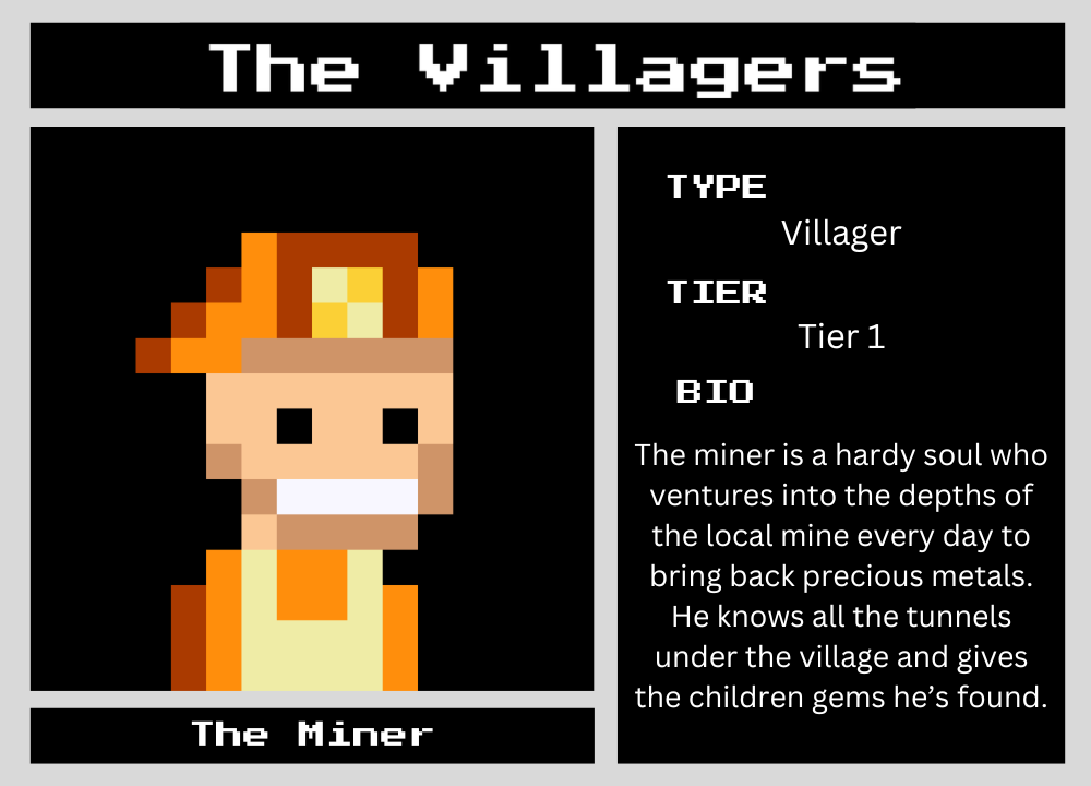 The Miner biography card